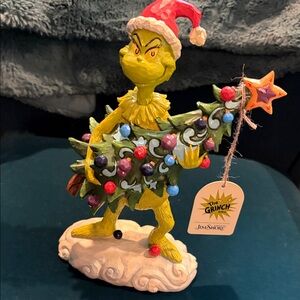 Jim Shore Grinch Stealing Christmas Tree and Red Hat6002067